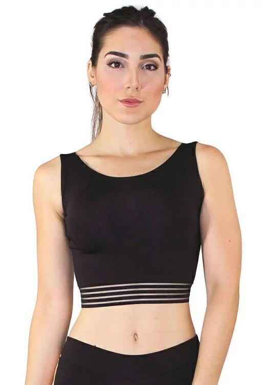 Cropped Fitness Preto