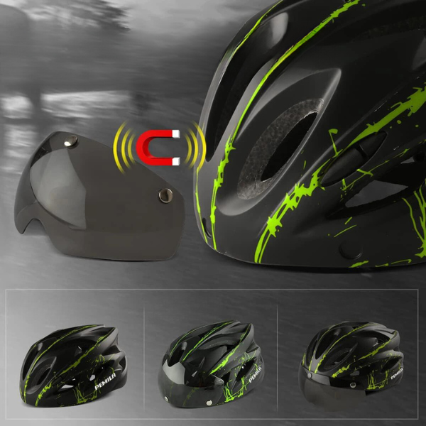 Capacete de Segurança para Ciclismo com Lente Removível