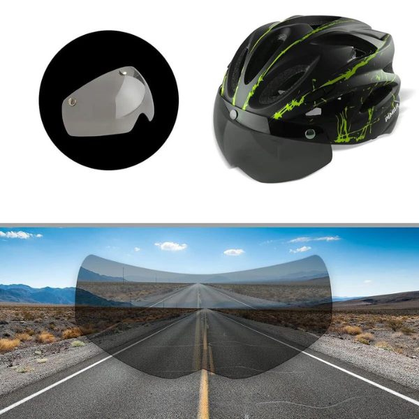 Capacete de Segurança para Ciclismo com Lente Removível