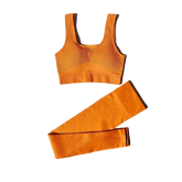CONJUNTO FITNESS FEMININO SEM COSTURA- Legging e Top Com Alças Duplas