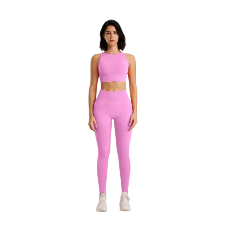 Conjunto Fitness Feminino - Leggings de Cintura Alta e Top