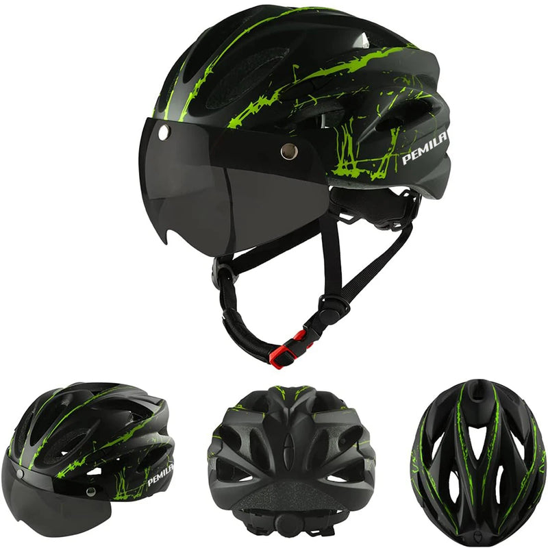 Capacete de Segurança para Ciclismo com Lente Removível
