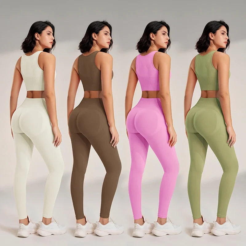 Conjunto Fitness Feminino - Leggings de Cintura Alta e Top
