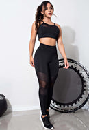 Conjunto Legging e Top com Tela Estilizada