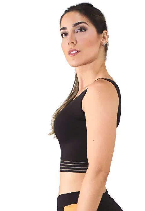 Cropped Fitness Preto